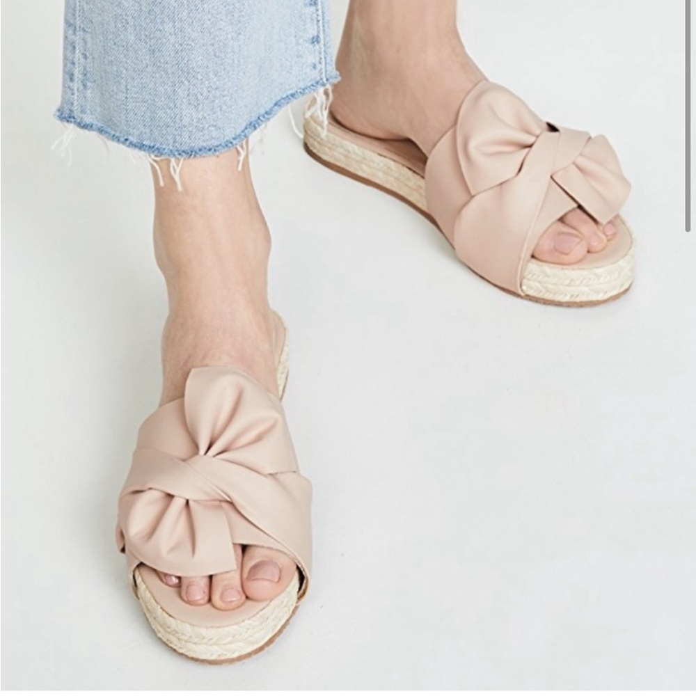 𝅺Kaanas X Tularosa Leather Bow Slide SOLD OUT on Revolve